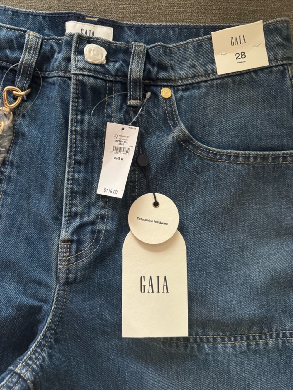 cult gaia Blue Wide-Leg Denim Jeans - Picture 5 of 9